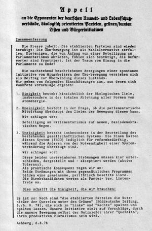 Titelblatt - Achberger Appell